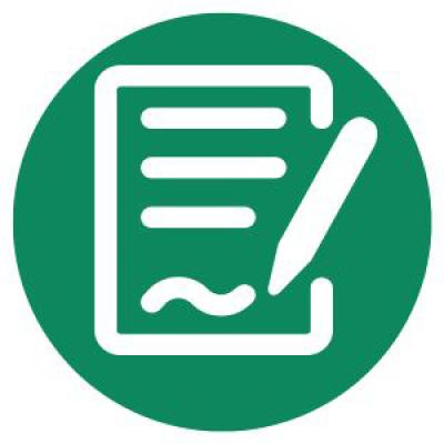 Icon of a contract.